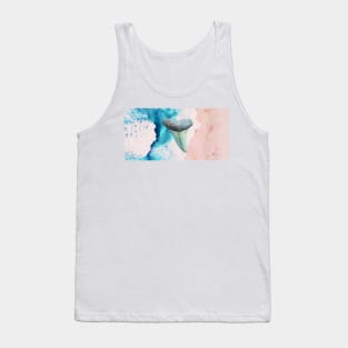 Sandy Ocean and Shark Tooth Fossil in the Waves Tank Top